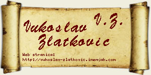 Vukoslav Zlatković vizit kartica